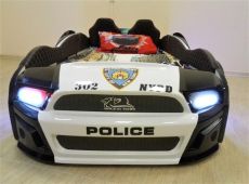 Дитяче ліжко машина Police 500 Full Extra Black 190х90 см